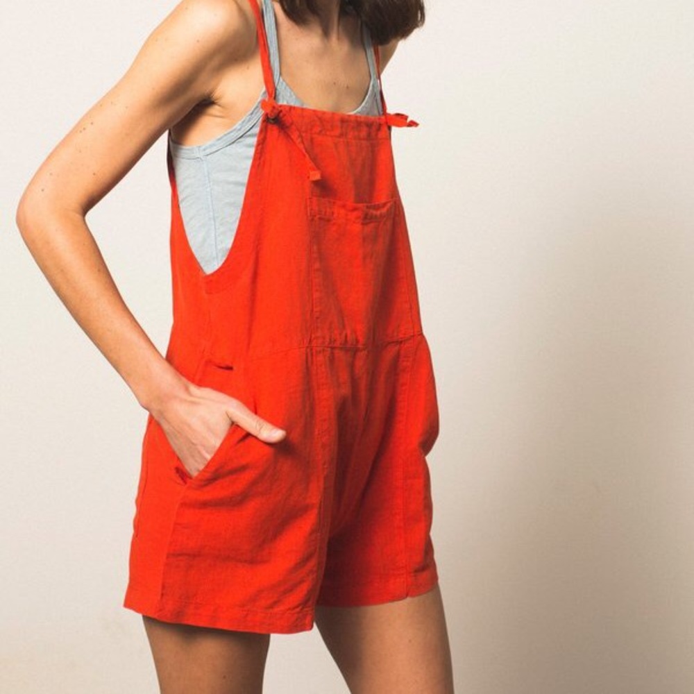 Lacausa Matisse Overalls in Tomato